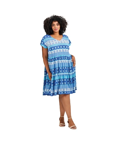 Avenue Plus Unwind Tiers Women's Dress