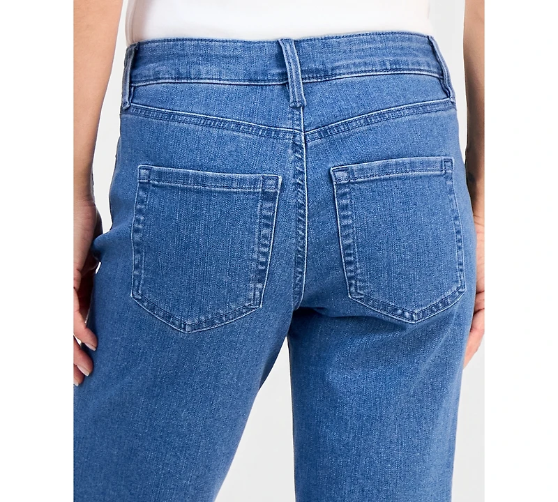 Style & Co Petite Mid-Rise Embroidered Raw-Edge Bermuda Shorts, Macy's Exclusive