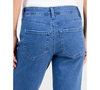 Style & Co Petite Mid-Rise Embroidered Raw-Edge Bermuda Shorts, Macy's Exclusive