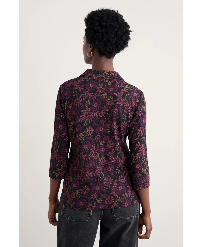 Seasalt Cornwall Women's Wavecrest Quarter Sleeve Shirt