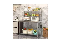 Aecojoy Stainless Steel Table with Overshelves 48"x24" Prep Table for Commercial