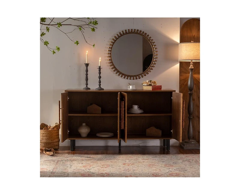 Casainc Storage Kitchen Cabinet With Adjustable Shelf