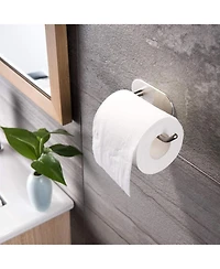 Adhesive Toilet Paper Holder - MST001 Self Adhesive Toilet Roll Holder for Bathroom Kitchen Stick on Wall Stainless Steel Brushed