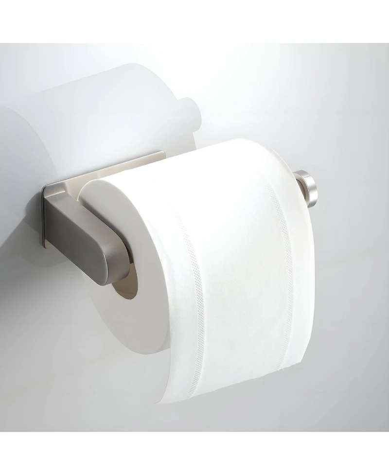 Self Adhesive Comfort Room Paper Holder - Bathroom Paper Holder Stand no Drilling Stainless Steel Brushed