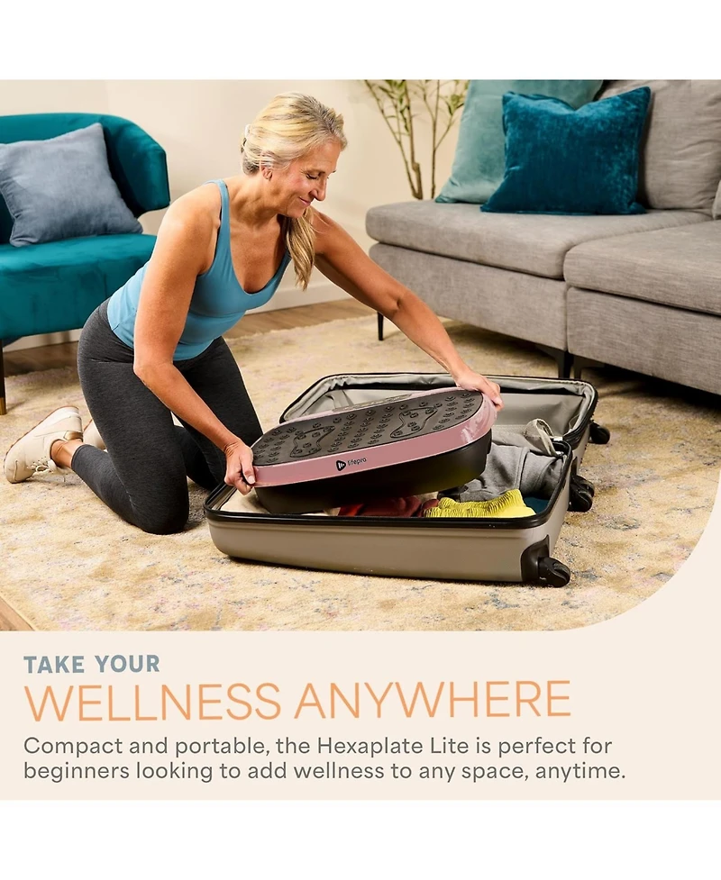 LifePro Compact Vibration Plate Exercise Machine, Mini Full Body Vibration Platform for Lymphatic Drainage & Pain Relief