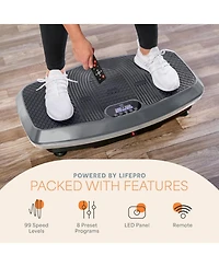 Lifepro Hovert 3D Heavy Duty Vibration Plate Machine – Sturdy Dual Motor Platform with Lateral & 3D Motion – Full Body Workout for Stren