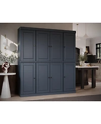 Palace Imports 100% Solid Wood 65" Pantry Cabinet with Raised Panel Doors, 2-Drawers & Adjustable Shelves