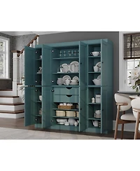 Palace Imports 100% Solid Wood 65" Pantry Cabinet with Shaker Doors, 2-Drawers & Adjustable Shelves