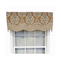 Rlf Home Luxurious Modern Design Classic Jenna Glory Style Window Valance 50" x 16" Pear