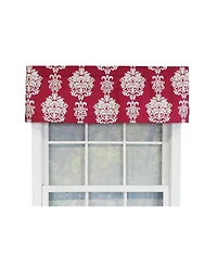 Rlf Home Free Spin Tailored 100% Cotton with Fully Lined 3" Rod Pocket Valnance for Windows 50" x 14" Red