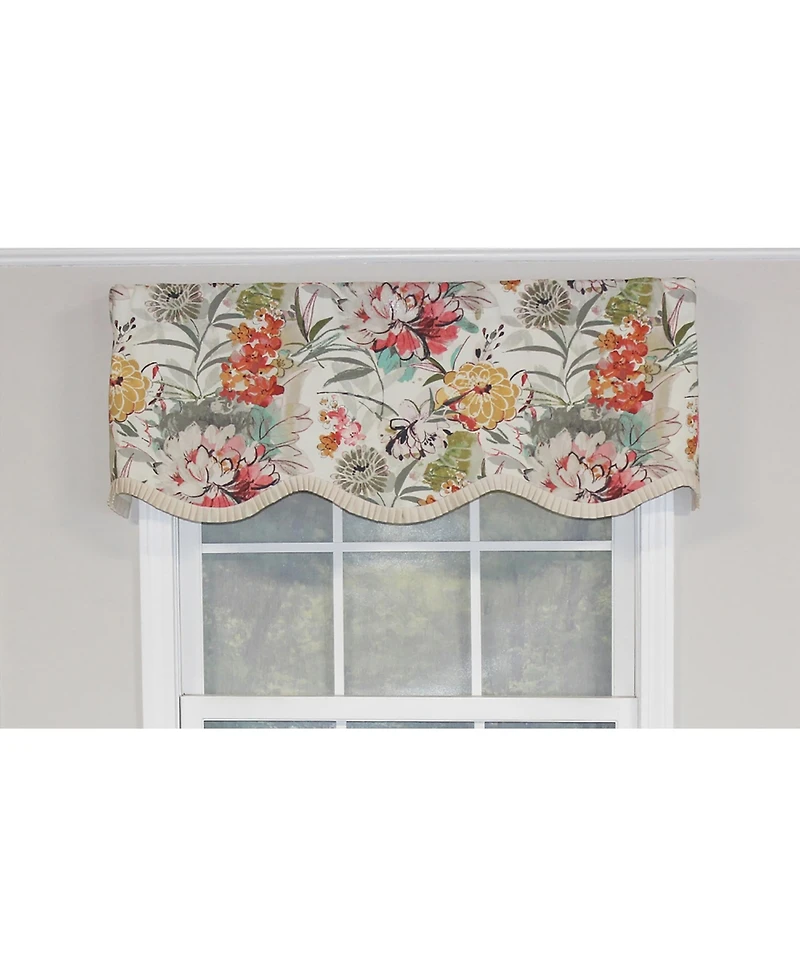 Kira Ruffle Provance 3" Rod Pocket Valance 50" x 16" Multicolor by Rlf Home