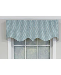 Rlf Home Circles Regal 100% Cotton with Fully Lined 3" Rod Pocket Valnance for Windows 50" x 17" Spa