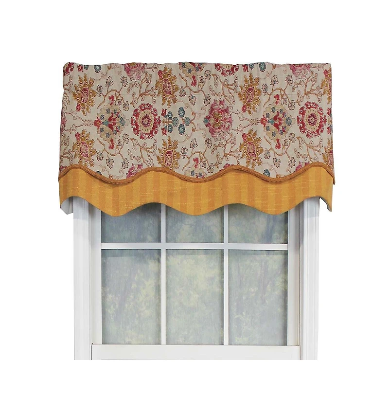 Rlf Home Centennial Glory Window Treatment Premium Quality Valance 3" Rod Pocket 50" x 16" Marigold