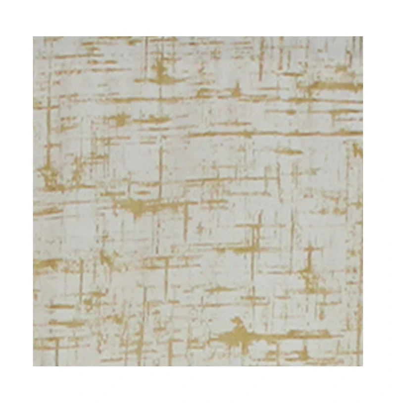 Rlf Home Zino Gold Thin Lines Regal Window Treatment High Quality Valance 3" Rod Pocket 50" x 17" Gold/Ivory