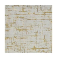 Rlf Home Zino Gold Thin Lines Regal Window Treatment High Quality Valance 3" Rod Pocket 50" x 17" Gold/Ivory