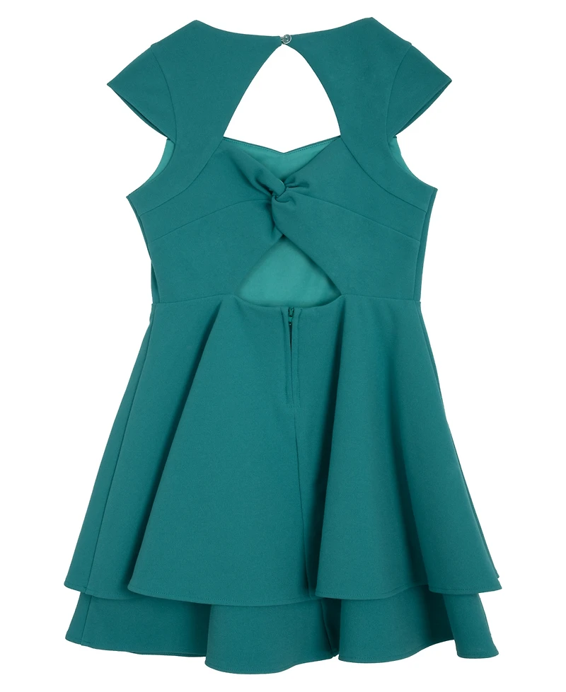 Rare Editions Girls 7-16 Twist Back Skater Short-Sleeve Dress
