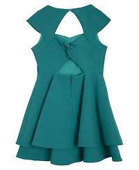 Rare Editions Girls 7-16 Twist Back Skater Short-Sleeve Dress