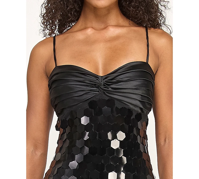 Seni & Cade Junior's Twist Front Bandeau Slim Long Dress