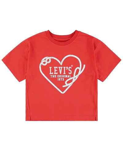 Levi's Girls 7-16 Meet and Greet Side Short-Sleeve Split T-Shirt