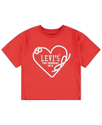 Levi's Girls 7-16 Meet and Greet Side Short-Sleeve Split T-Shirt