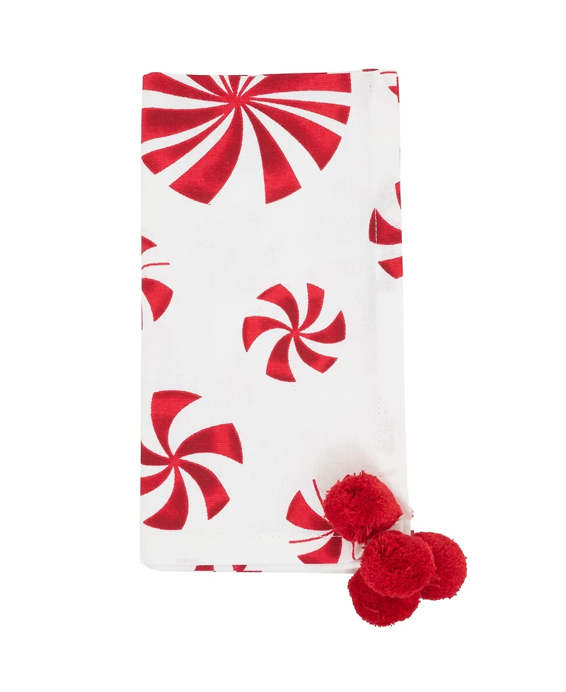 Saro Lifestyle Peppermints Napkin, Set of 4
