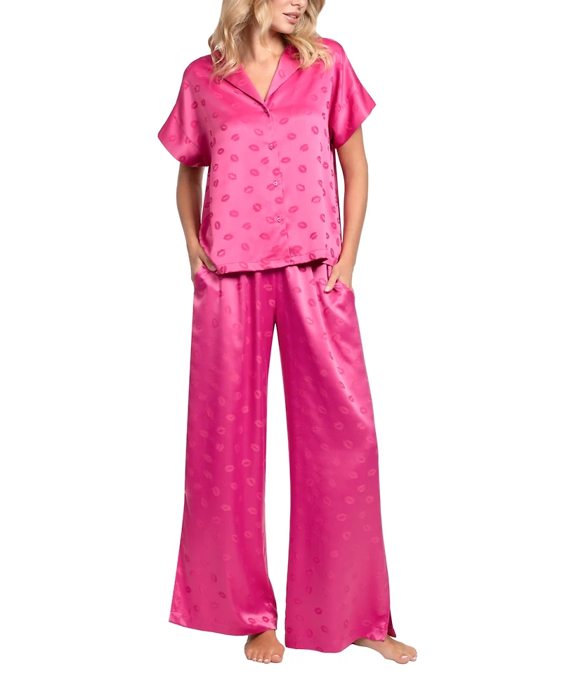 Midnight Bakery Women's Sleepwear Cosmic Love Satin Pj Set