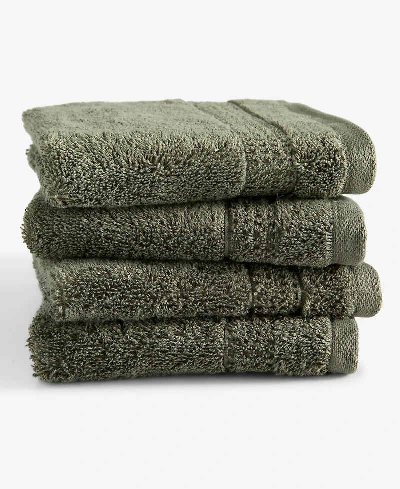 Oake Organic Cotton 4-Pk. Washcloth, Exclusively at Macy's