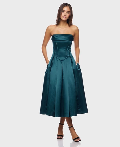 Alex & Sophia Juniors' Tea Length Hunter Dress