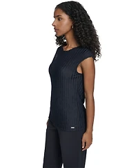 Calvin Klein Women's Textured Cap Sleeve Top