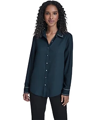 Calvin Klein Women's Decorated Button-Down Top