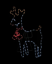 Northlight 36" Lighted Standing Reindeer Silhouette Outdoor Christmas Decor