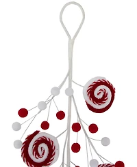 Northlight 30" Candy Cane Swirls and Pom Poms Christmas Garland