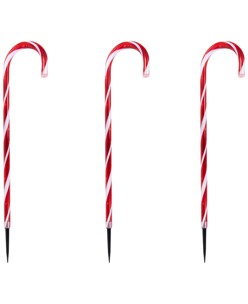 Northlight Led Lighted Candy Cane Outdoor Pathway Markers, Set of 8