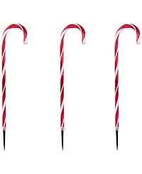 Northlight Led Lighted Candy Cane Outdoor Pathway Markers, Set of 8