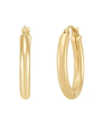 Macy's Polished Tube Hoop Earrings in 14K Yellow Gold