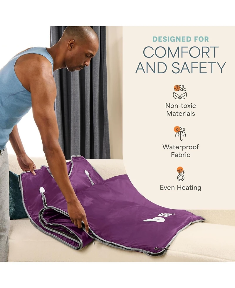 LifePro Sauna Blanket for Detoxification - Portable Far Infrared Sauna for Home Detox Calm Your Body and Mind (Regular Pink)