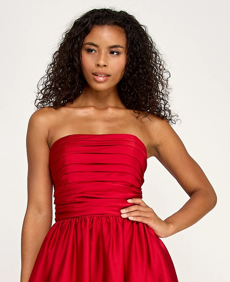 Seni & Cade Juniors' Bubble Strapless Midi Dress