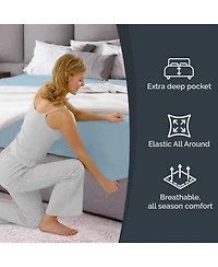 Cgk Unlimited Extra Deep Pocket 18 - 24 Inch Microfiber Fitted Sheet King