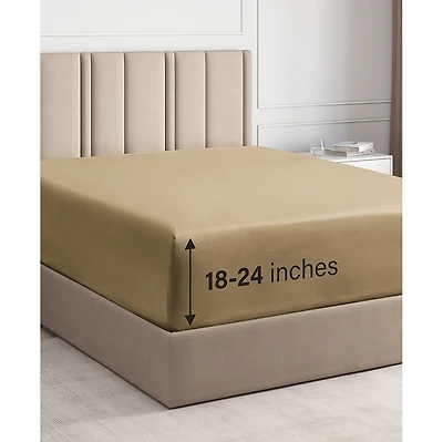 Cgk Unlimited Extra Deep Pocket 18 - 24 Inch Microfiber Fitted Sheet California King
