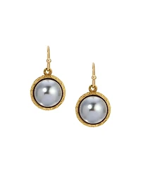 2028 Round Color Stone Wire Earrings