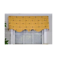 Rlf Home Modern Design Classic Ribbit Regal Style Window Valance 50" x 17" Antique