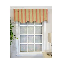 Rlf Home Thalia Regal 3" Rod Pocket Lining Luxurious and Elegant Window Treatment Valance 50" x 17" Melon