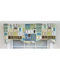 Rlf Home Mesmerize Cornice Valance - 100% Cotton with Ivory Lining 50" x 17" Green