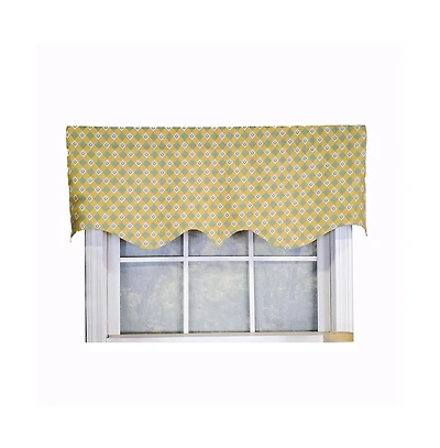 Rlf Home Modern Design Classic Petite Flower Regal Style Window Valance 50" x 17" Spring