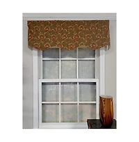 Rlf Home Fani Provance 3" Rod Pocket Lining Luxurious and Elegant Window Treatment Valance 50" x 15" Hunter