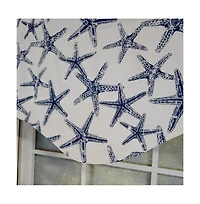 Rlf Home Sea Friends Cornice 3" Rod Pocket Lining Luxurious and Elegant Window Treatment Valance 50" x 17" Navy