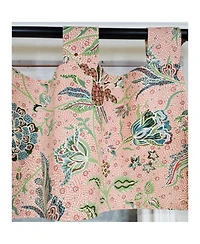 Rlf Home 4" Top Tab High Quality Fabric Every Tab Valance for Windows 50" x 16" Rose