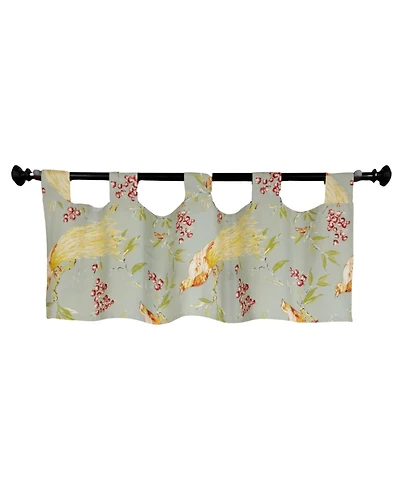 Rlf Home 4" Top Tab High Quality Fabric Long Tail Tab Valance for Windows 50" x 16" Sky