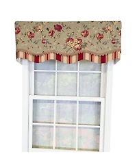 Rlf Home 100% Cotton Lymington Glory Fully lined Windows Rod Pocket Valance 50" x 16" Green