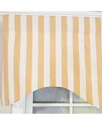Rlf Home Playa Stripe Cornice Traditional Valance Tan 100% Cotton Lined 50" x 17" Tan